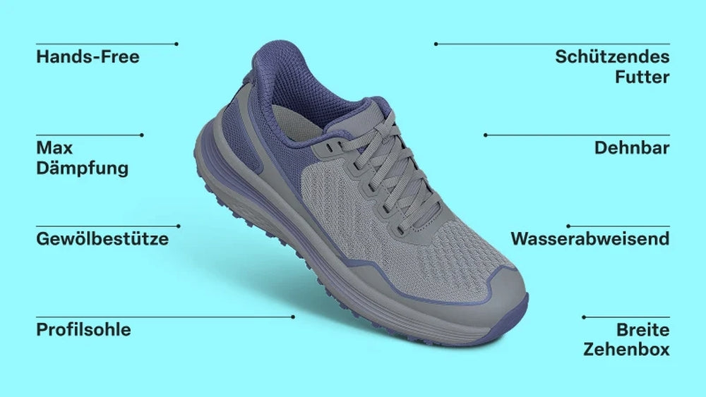 Orthofeet Schnürhalbschuh in Beiger